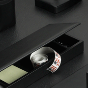 Black Leather Stationary Holder