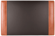 34" x 20" Glazed Leather Desk Blotter Pad