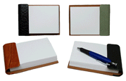 Reptile Textured Leather Note Pad Holders